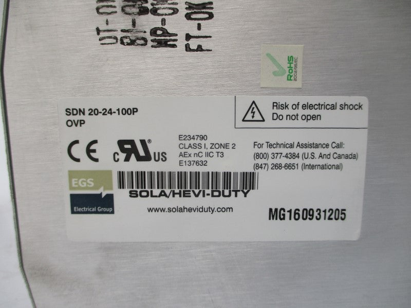 SOLA/HEVI-DUTY SDN20-24-100P 115/230VAC 12/6A NSMP