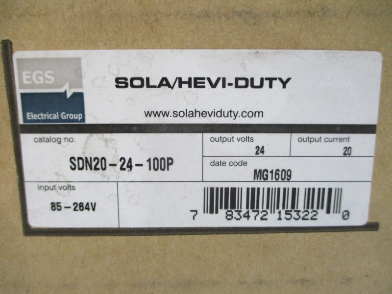 SOLA/HEVI-DUTY SDN20-24-100P 115/230VAC 12/6A NSMP