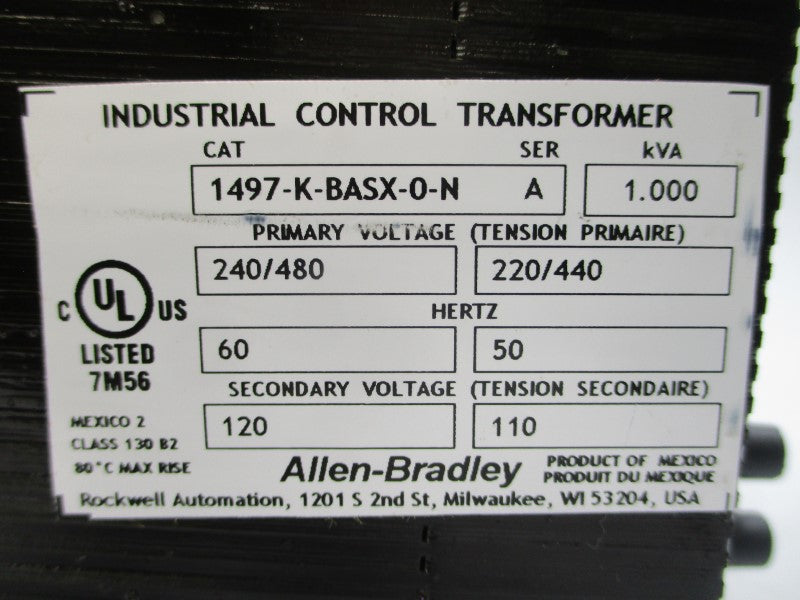 ALLEN BRADLEY 1497-K-BASX-0-N SER. A 240/480V NSNP