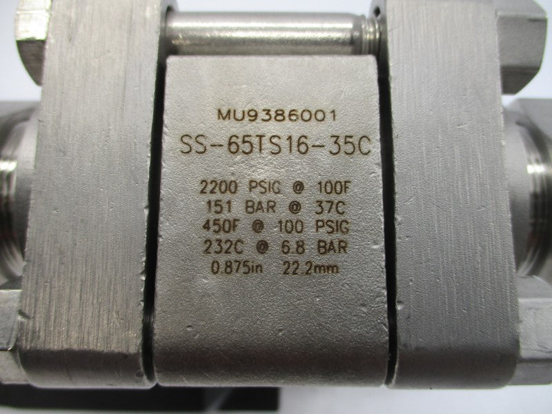 SWAGELOK SS-65TS16-35C 135SR 2200PSI NSNP