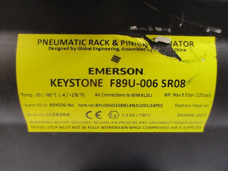 KEYSTONE F89U-006 SR08 222 250PSI NSNP