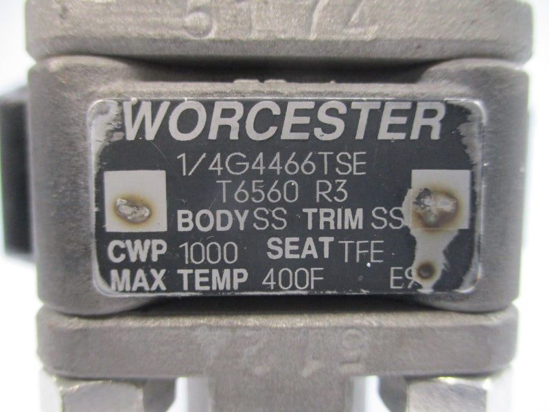 WORCESTER CONTROLS 1/4G4466TSE 1039SN-6R4 250VAC 15A 120PSI NSNP