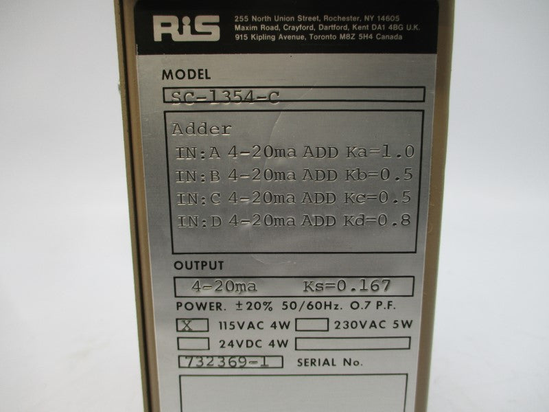 RIS SC-1354-C 115VAC NSNP