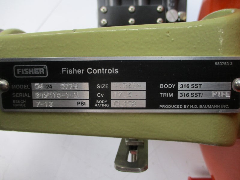 FISHER CONTROLS 54-24577S 3661 30VDC 7-13PSI 1-1/2" NSNP