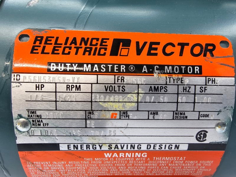 RELIANCE ELECTRIC P56H5305N-VX 230/460V 1.0/.50A NSNP