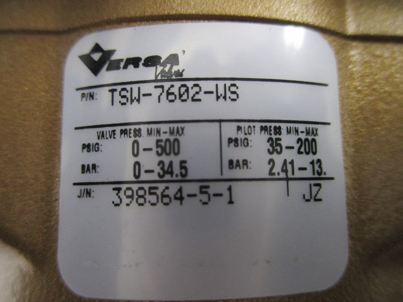 VERSA TSW-7602-WS 0-500PSI NSNP