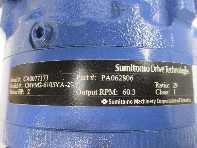 SUMITOMO CNVM2-6105YA-29 PA062806 230/460V 6.07/3.04A NSNP