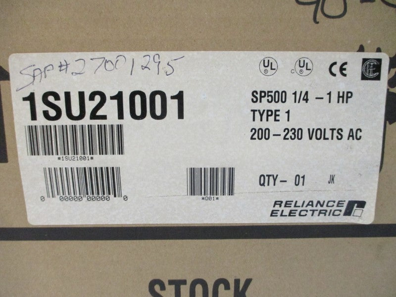 RELIANCE ELECTRIC 1SU21001 SP500 200-230VAC 7.0A NSMP