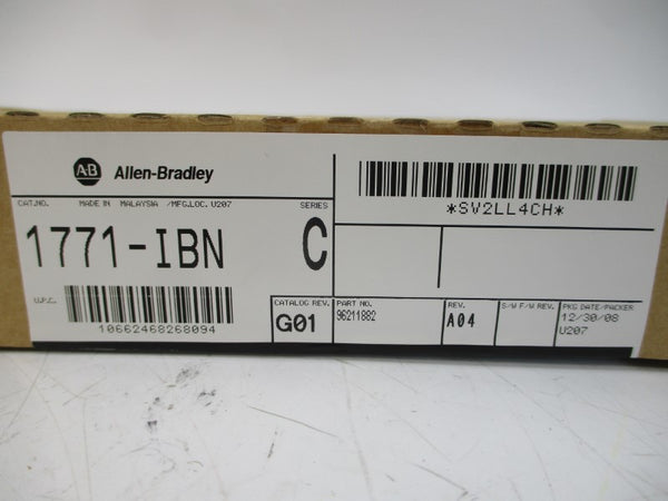 ALLEN BRADLEY 1771-IBN REV. A04 DATE: 2008 NSFS