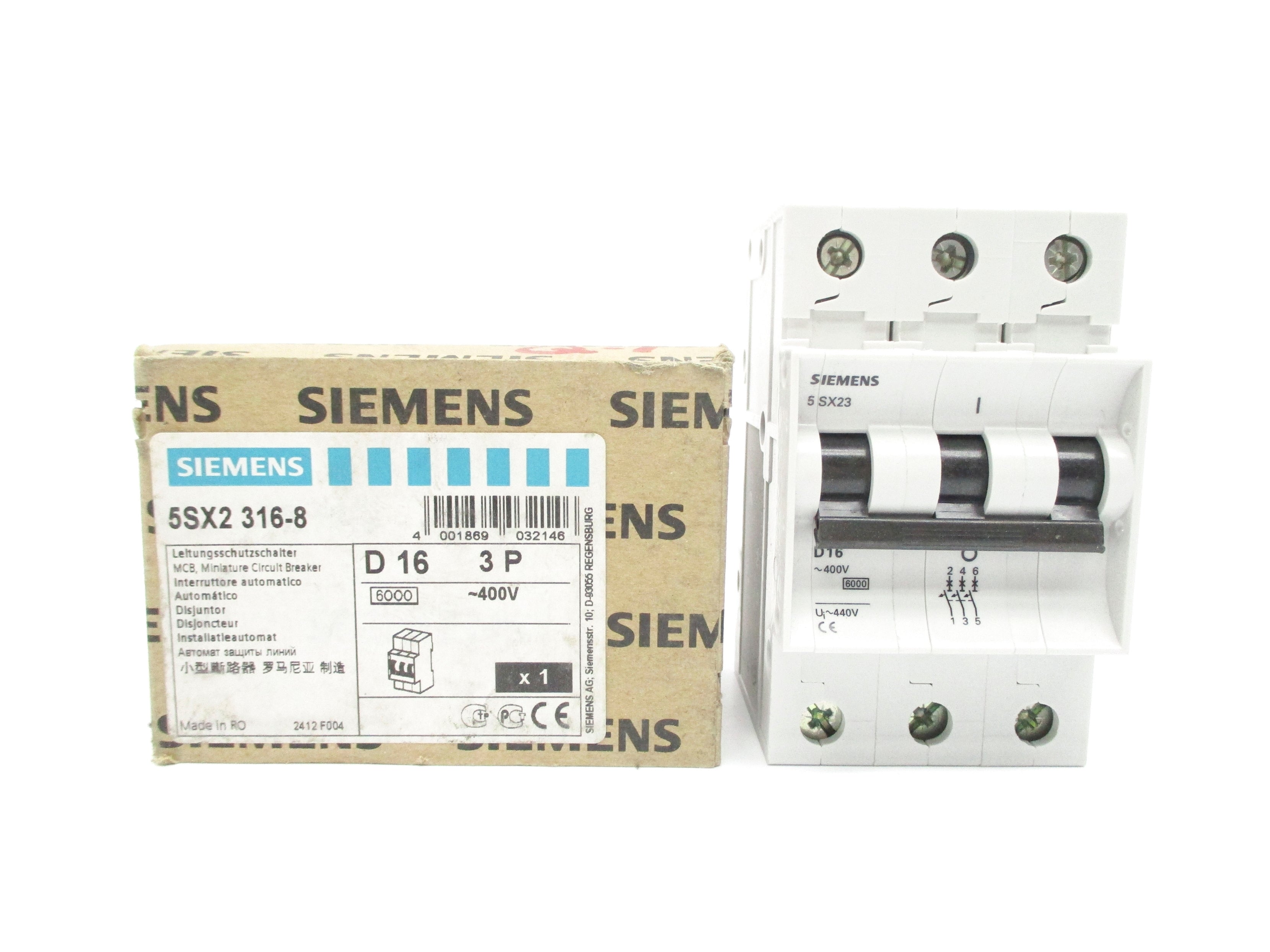SIEMENS 5SX2316-8 400V 16A NSMP
