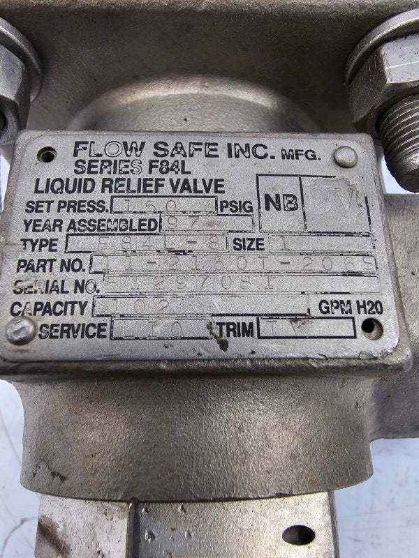 FLOW SAFE 11-2160T-206S F84L-8 150PSI 1" UNMP