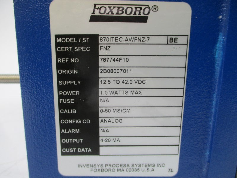 FOXBORO 870ITEC-AWFNZ-7 787744F10 12.5-42.0VDC NSNP