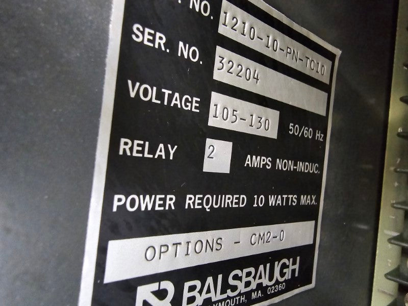 BALSBAUGH 1210-10-PN-TC10 105-130V 2A UNMP