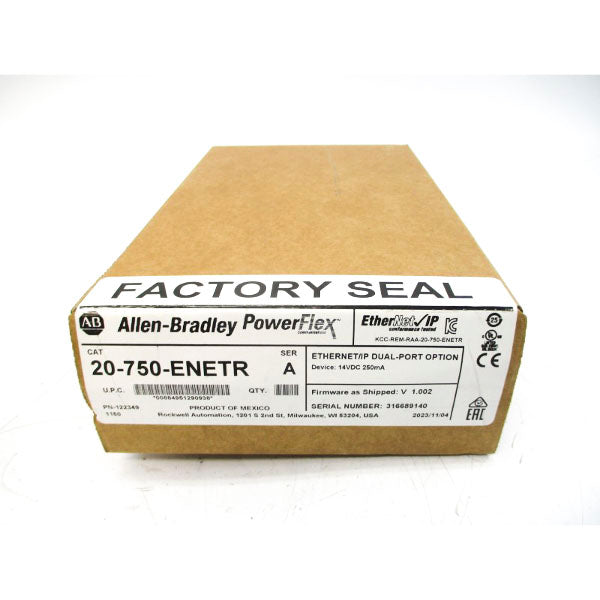 ALLEN BRADLEY 20-750-ENETR SER. A F/W V1.002 14VDC DATE: 2023 NSFS
