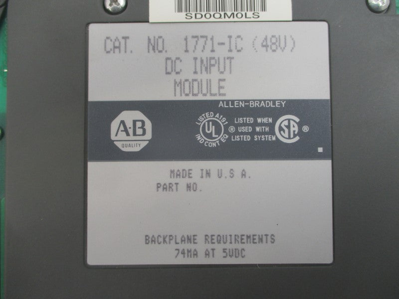 ALLEN BRADLEY 1771-IC 48VDC NSMP