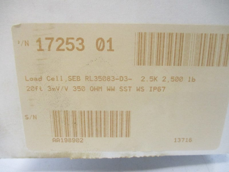 RICE LAKE WEIGHING SYSTEMS 1725301 RL35083-D3-2.5K NSMP