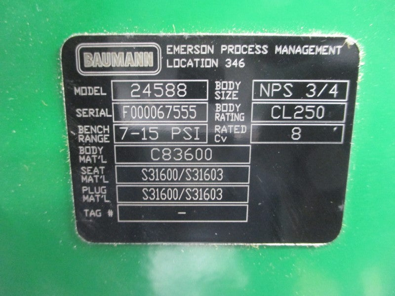 EMERSON 24588 TYPE 3660 3-15PSI 3/4" NSNP