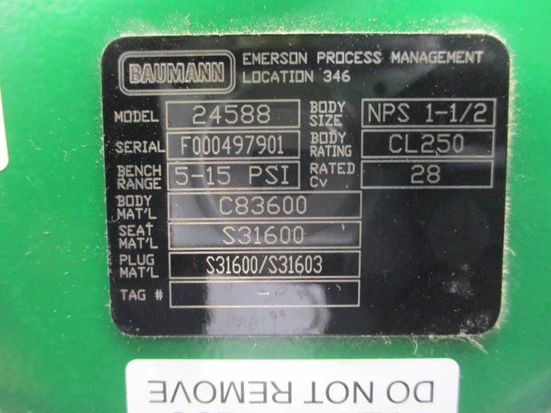 EMERSON 24588 TYPE 3660 5-15PSI 1-1/2" NSNP