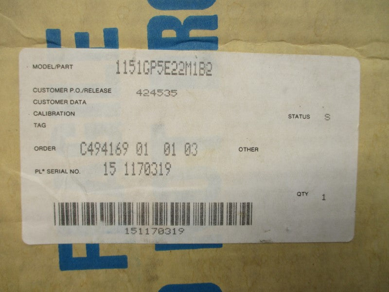 ROSEMOUNT 1151GP5E22M1B2 45VDC NSMP