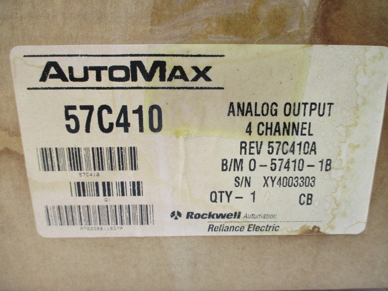 RELIANCE ELECTRIC 57C410A 10VDC REV. 06 NSMP