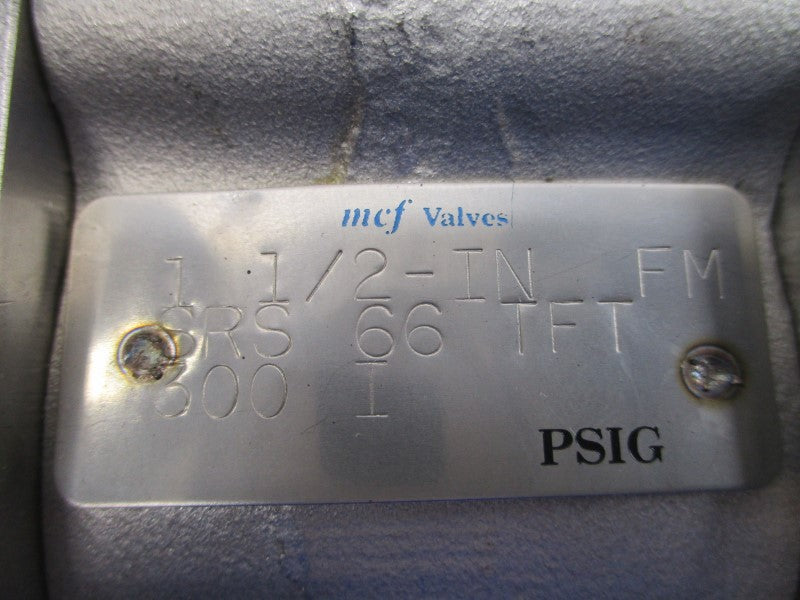 MEF VALVES SRS66TFT W/ MORIN MRP-009U-T-S080 300PSI 1-1/2" NSNP