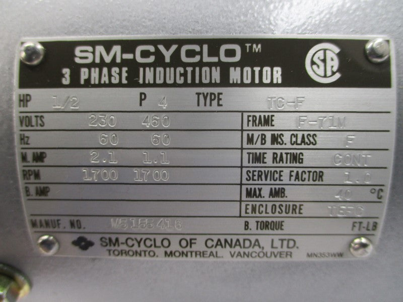 DYNAMIX 7305J.HD W/ SM-CYCLO TC-F M5155418 230/460V 2.1/1.1A NSNP