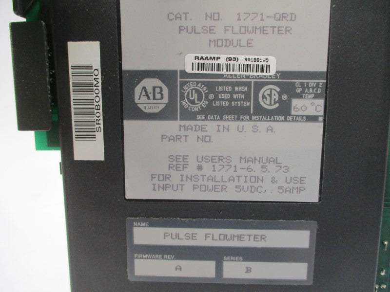 ALLEN BRADLEY 1771-QRD SER. B F/W A 5VDC .5A UNMP