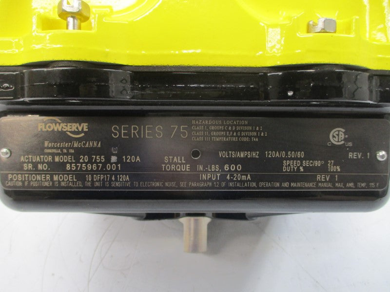 FLOWSERVE 20755120A 120V 0.50A REV. 1 (AS PICTURED) NSNP