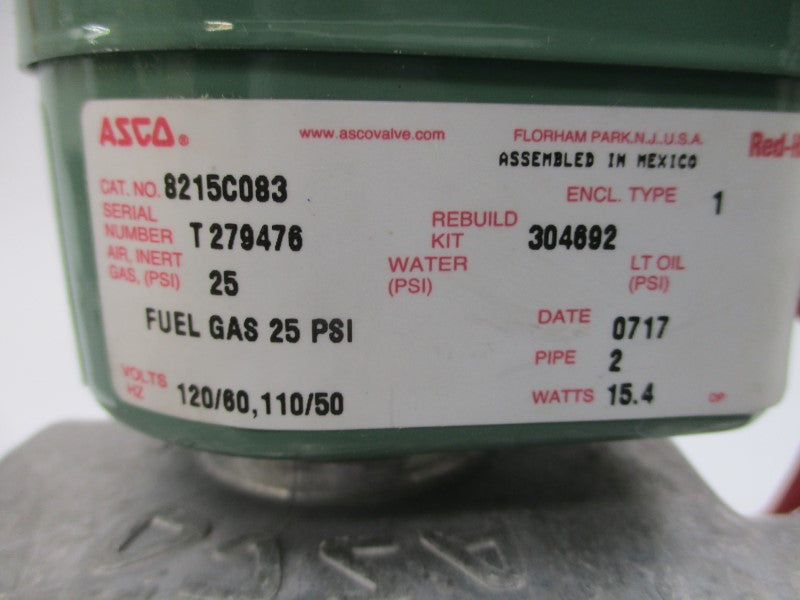 ASCO 8215C083 110/120V 25PSI 2" NSNP
