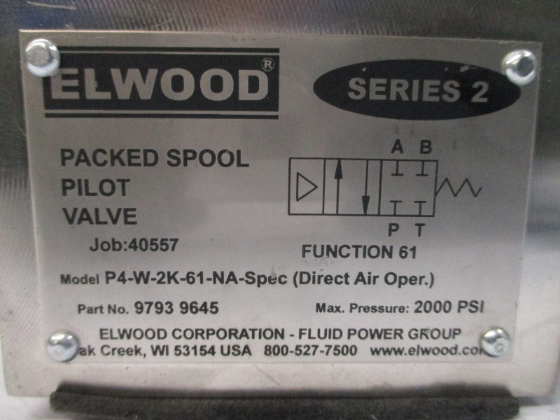 ELWOOD 97939645 P4-W-2K-61-NA-SPEC SER. 2 2000PSI UNMP