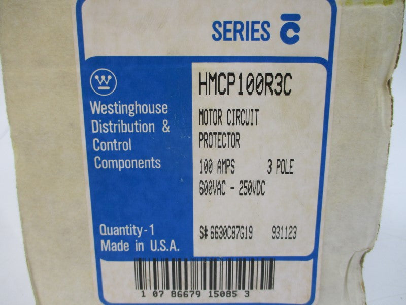 WESTINGHOUSE HMCP100R3C 6630C87G19 SER. C 600VAC 100A NSMP