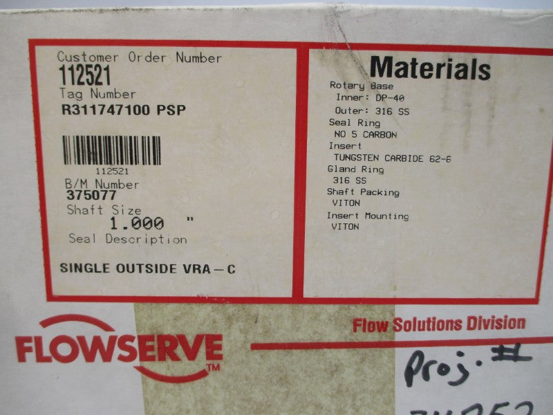 FLOWSERVE R311747100PSP 1.000" NSMP