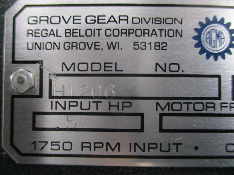 GROVE GEAR H1206 NSNP