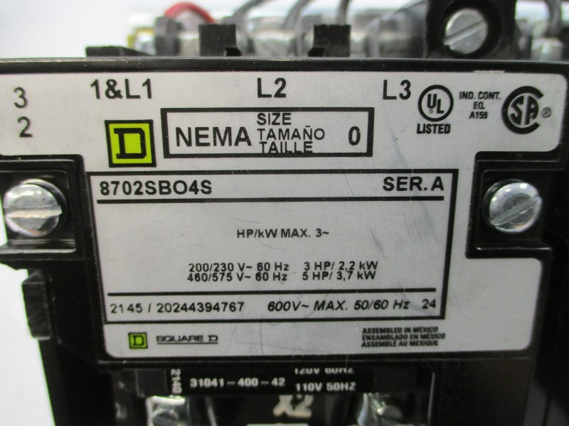 SQUARE D 8702SBO4V02S SER. A 110/120V (AS PICTURED1) NSNP