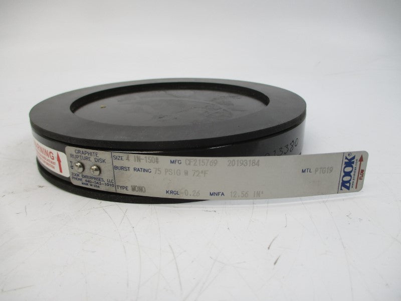 ZOOK ENTERPRISES CF215769 20193184 75PSI 4" NSMP