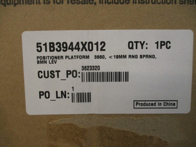 FISHER EMERSON 51B3944X012 TYPE 3660 3-15PSI NSMP