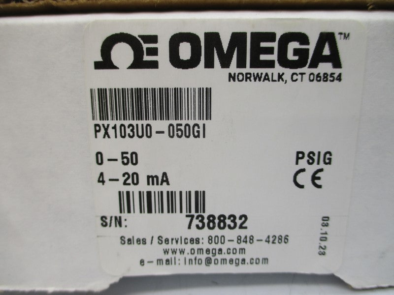 OMEGA PX103U0-050GI 0-50PSI NSMP