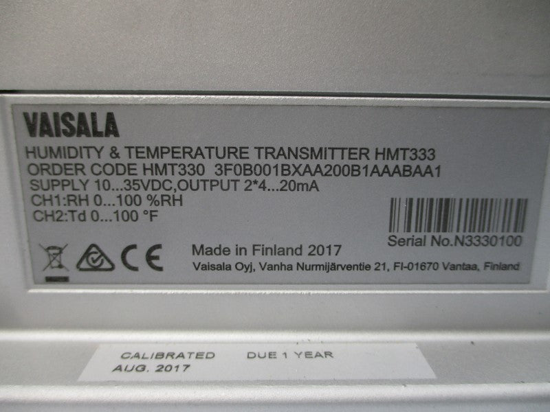 VAISALA HMT333 HTM330 3F0B001BXAA200B1AAABAA1 10-35VDC NSNP