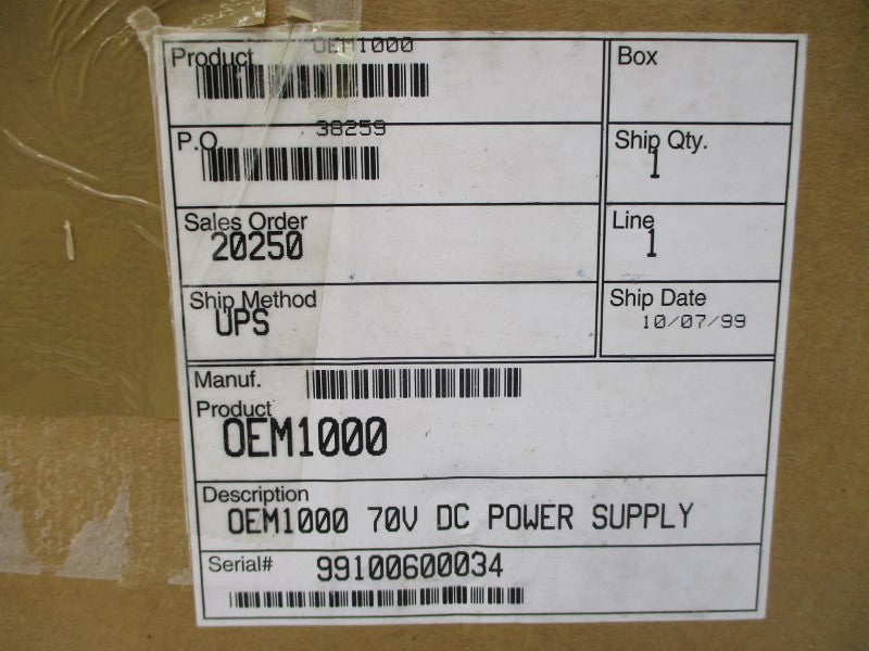 PARKER OEM1000 120/240V 15A NSMP