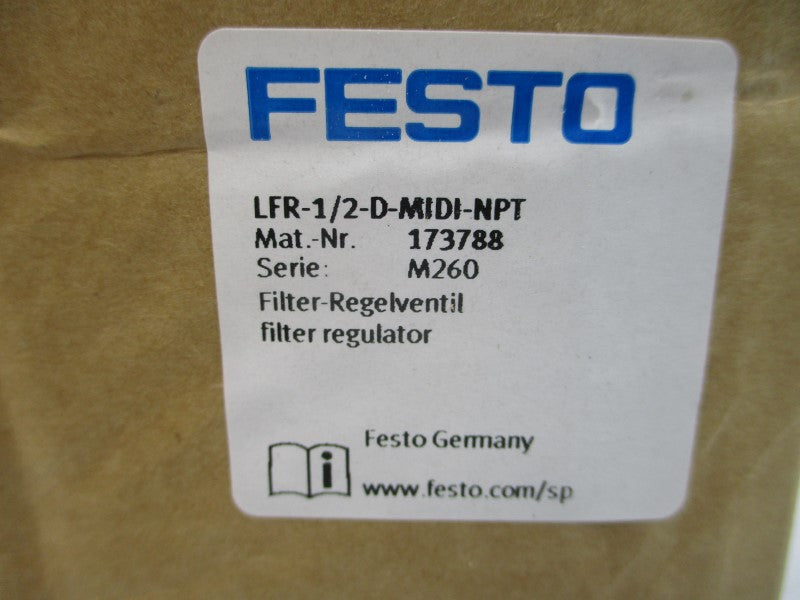 FESTO LFR-1/2-D-MIDI-NPT 173788 180/240PSI NSMP