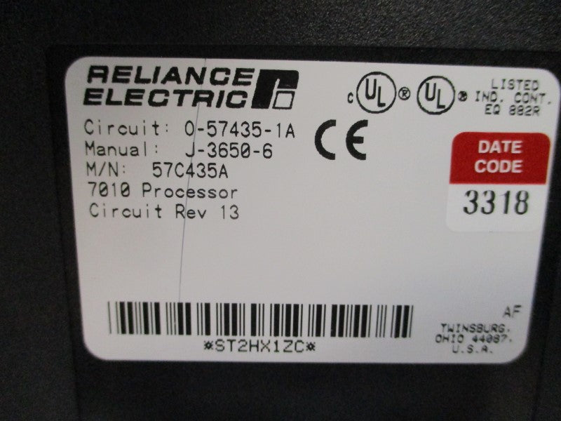 RELIANCE ELECTRIC 0-57435-1A 57C435A REV. 13 NSNP