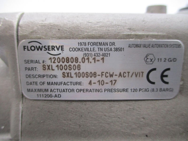 QUALITY CONTROLS 1.03227LNTL SXL100S06-FCW-ACT/VIT 120PSI NSNP