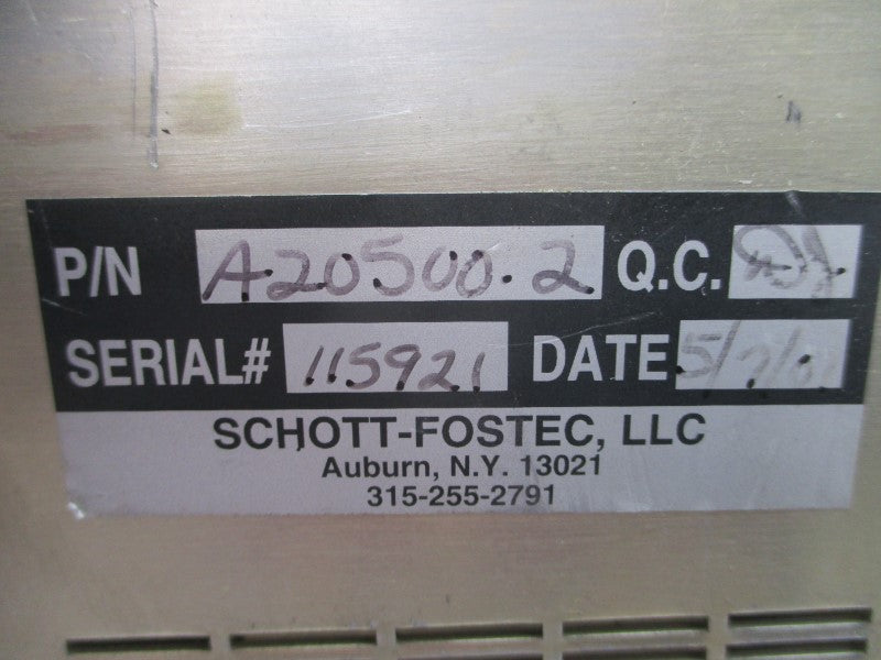 SCHOTT-FOSTEC A20500.2 115-120V 3A UNMP