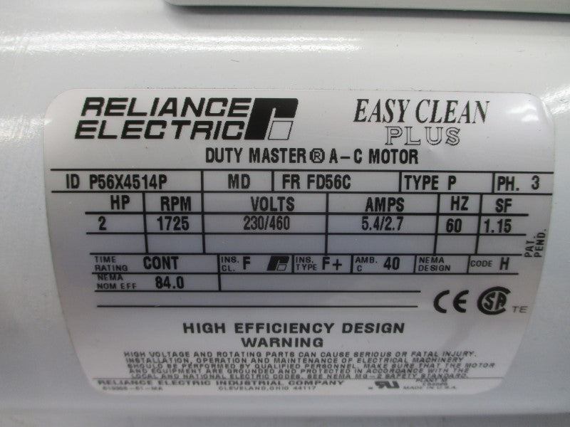 RELIANCE ELECTRIC P56X4514P 230/460V 5.4/2.7A NSNP