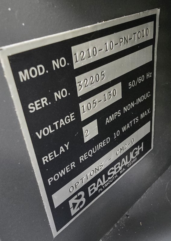 BALSBAUGH 1210-10-PN-TC10 CM2-0 105-130V 2A NSNP