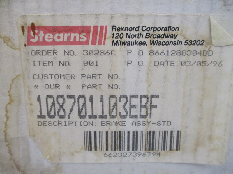 STEARNS 108701103EBF 95/115V .5/7.5A NSMP