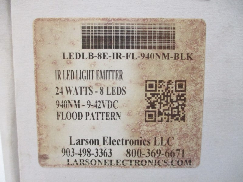 LARSON ELECTRONICS LEDLB-8E-IR-FL-940NM-BLK 9-42VDC NSMP
