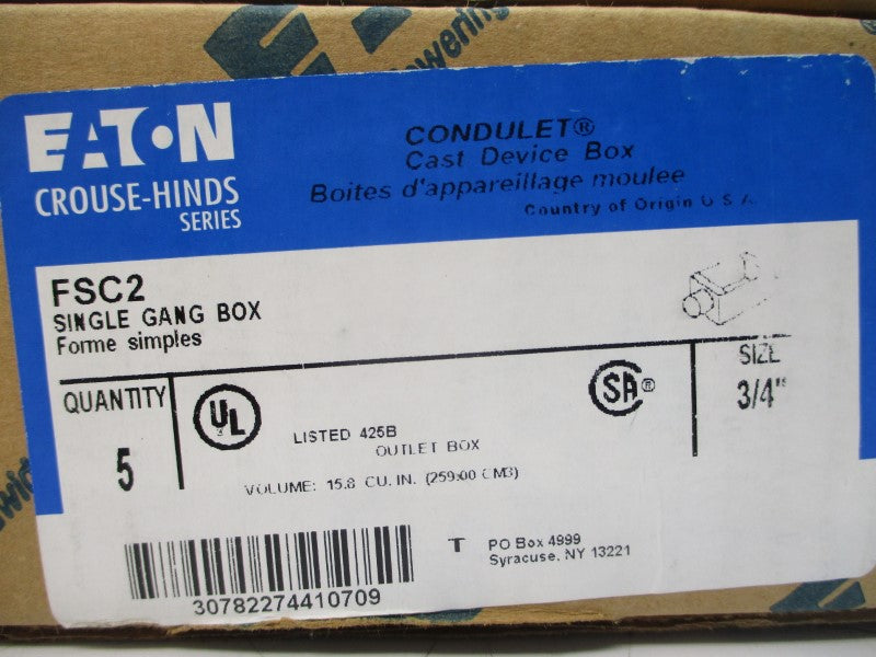 EATON FSC2 3/4" (PKG OF 5) NSMP