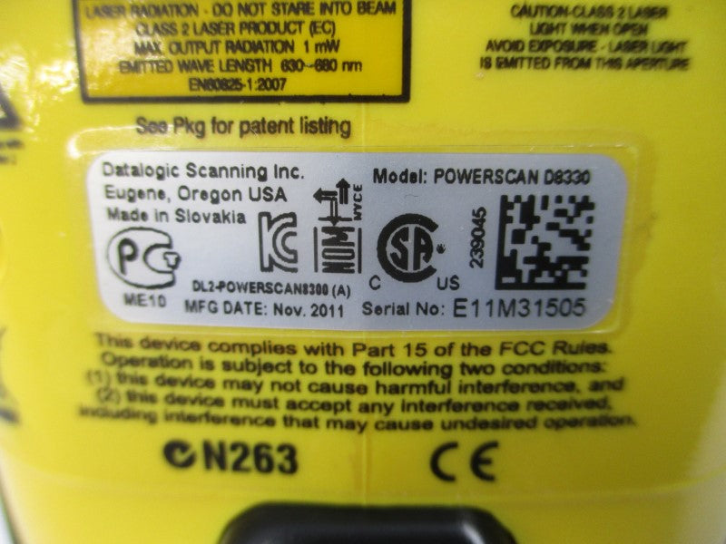DATALOGIC POWERSCAND8330 PD8330 NSMP