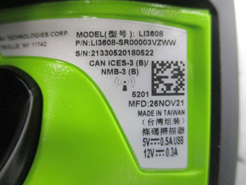 ZEBRA LI3608-SR00003VZWW LI3608 5-12V 0.3-0.5A NSMP